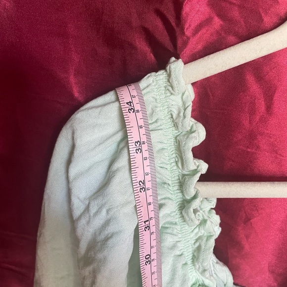 Linen Blend Puff Sleeve Minidress - Picture 4 of 5